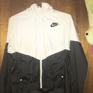 White and Black Women’s Nike Windbreaker